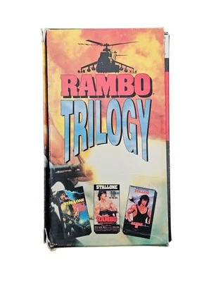 VTG Rambo Trilogy VHS Set of 3 Tapes First Blood Part II & Rambo III Stallone - Image 1 of 4