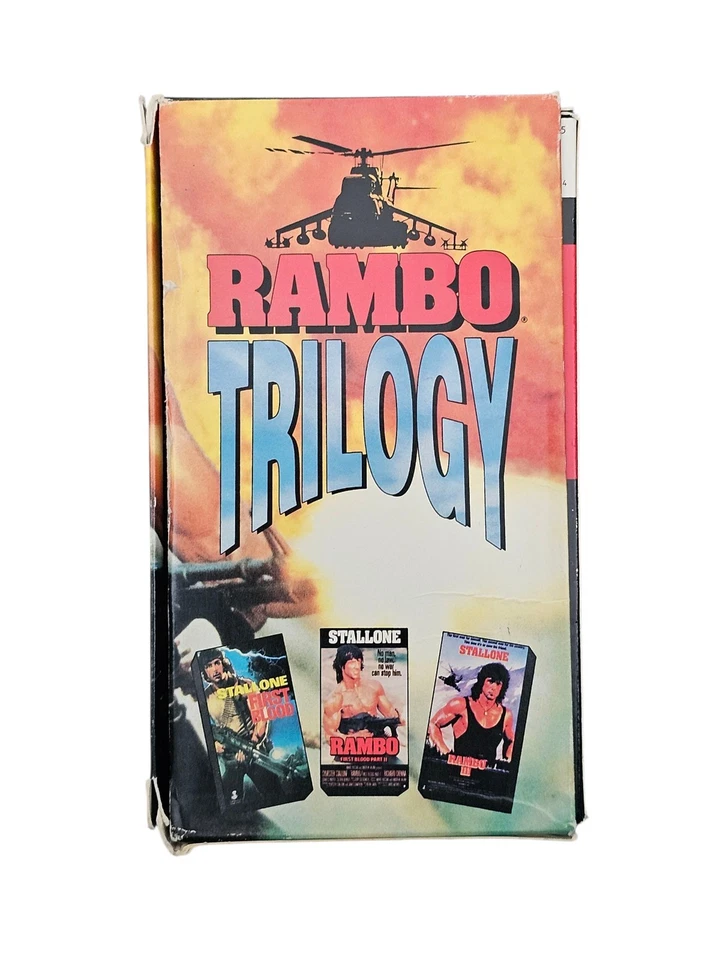 VTG Rambo Trilogy VHS Set of 3 Tapes First Blood Part II & Rambo III Stallone - Image 1 of 4