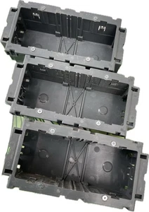 OBO Bettermann 71GD7-2 Geräteeinbaudose, 2-fach, 148x76x56mm, grau (6288608) - Bild 1 von 2