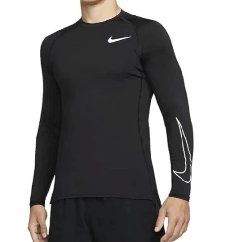 Nike Pro Dri-FIT Mens Medium Black Long-Sleeve Top Gym Athletic DD1980-010