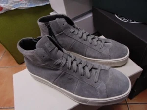 SANTONI SNEAKERS AUTENTICO CAMOSCIO TG 42 650,00 CART. SAN-AA42Z GRIGIO - Foto 1 di 9