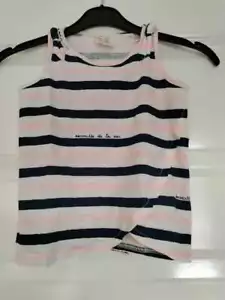 ZARA Kids Girls’ Blue Pink Striped Sleeveless Blouse Top 3-4 Years - Picture 1 of 9