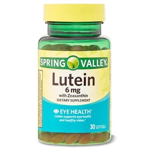 Spring Valley Lutein with Zeaxanthin Dietary Supplement, 6 mg, 30 Softgels - Picture 1 of 7
