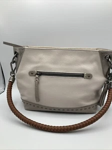 Bolso de hombro hobo con correa trenzada de cuero blanco roto/plateado/gris The Sak Thalia - Imagen 1 de 15
