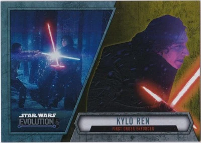 STAR WARS 2016 TOPPS EVOLUTION GOLD PARALLEL BASE INSERT #93 KYLO REN 34/50 - Image 1 of 2