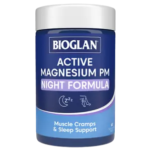 Bioglan Active Magnesium PM Night Formula 60 Film Coated Tablets Sleep Support - Picture 1 of 1