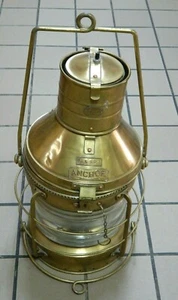 HTF 20" NAUTICAL EMORY & DOUGLAS BRASS SHIP LANTERN HM ADMIRALTY HILTON ON TYNE - Picture 1 of 12