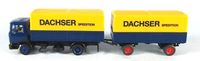 HERPA MAN Trailer Truck Dachser (Blue) 1/87 HO Scale Plastic Model MUST HAVE! - Image 1 of 4