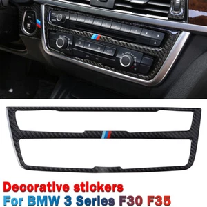 AC Carbon Fiber M Color Center CD Panel Cover Trim For BMW F30 F35 2003-2018 - Picture 1 of 7