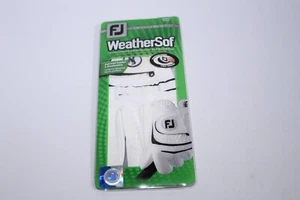 FJ Footjoy WeatherSof Golf Glove Left Hand White Black Men’s Extra Large New - Picture 1 of 10