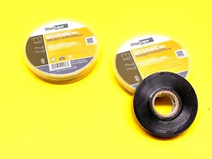 LOT of (2) SHURTAPE EV77 BLACK ELECTRICAL VINYL TAPE 3/4" x 66 FT ALL WEATHER - Picture 1 of 7