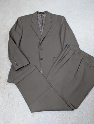 Traje Chaps Para Hombre 42R 36x30 Marrón Tostado Lana 2 Piezas Chaqueta Pantalones De Colección 2 Botones Foto 1 de 4