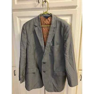 Max Davila Baroni Blazer Sport Coat 46L Gray Mens Wool Mohair - Picture 1 of 4