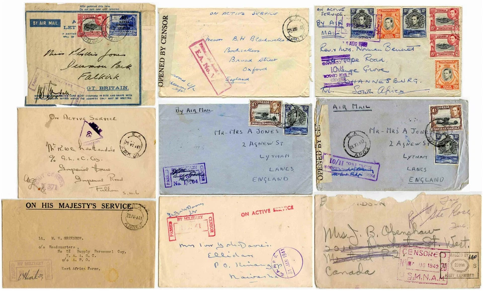 Segunda Guerra Mundial British East Africa Military Apo...Kut Ertirea Etiopía Correo Aéreo Censurado etc. Foto 1 de 1