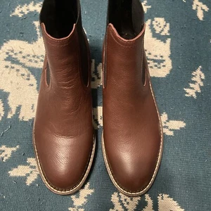 Caslon Miller Leder Stiefeletten Chelsea Boots weinrot/braun wasserabweisend 7,5M - Bild 1 von 13