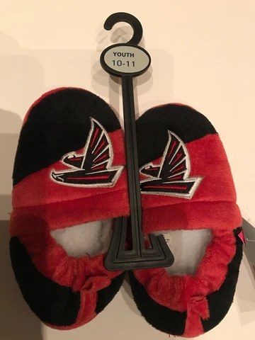 NEW Foco NFL Atlanta Falcons Football Logo Youth Slippers Size 10-11 Cover