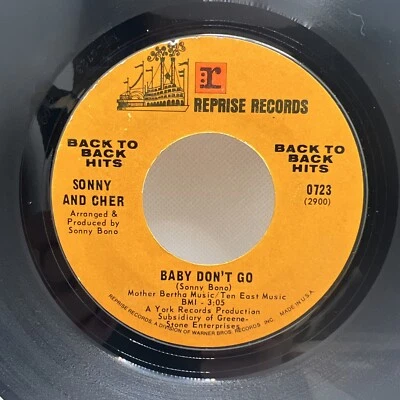 SONNY & CHER: Baby Don’t Go / Love Is Strange REPRISE 7" Single 45 RP EX! RARE!! Foto 1 de 4