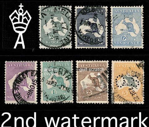 2nd WATERMARK KANGAROO STAMPS ~ FINE USED SCARCE 1915 LIMITED ISSUE ~ CV$2,400 Cover