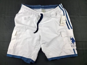 U.S. Polo ASSN. Since 1890 Herren Badeanzug Shorts weiß Größe 2X neu mit Etikett - Bild 1 von 6