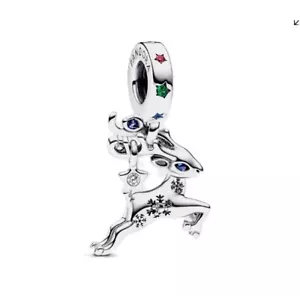 PANDORA Charm Sterling Silver ALE S925 CHRISTMAS MAGICAL REINDEER 792826C01. - Picture 1 of 2