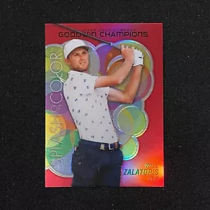 2023 Goodwin Champions Will Zalatoris Splash Of Color Platinum Rainbow Red SCP88 - Picture 1 of 2