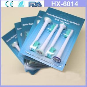 20X Replacement Toothbrush Heads Compatible for Philips Sonicare HX6014