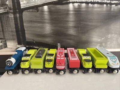 Tren de juguete de madera y ruedas locomotora magnética coche de carbón LOTE funciona con Thomas ¡NUEVO! Foto 1 de 4