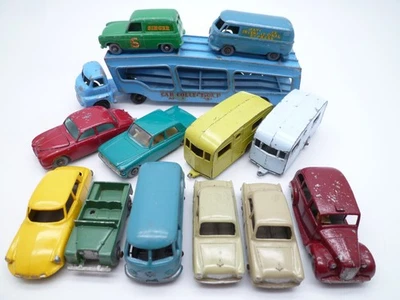 ВИНТАЖНЫЙ ТРАНСПОРТЕР MOKO LESNEY A2 И 12 АВТОМОБИЛЕЙ VW AUSTIN FORD CITROEN JAGUAR 1950-е - Изображение 1 из 4
