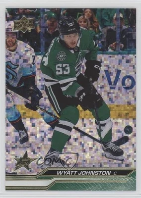 2023-24 Upper Deck Series 2 Speckled Rainbow Foil Wyatt Johnston #308 - Image 1 of 2