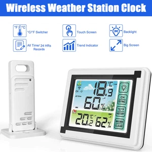 Thermometer Indoor & Outdoor Digital LCD Hygrometer Temperature Humidity Meter - Picture 1 of 10