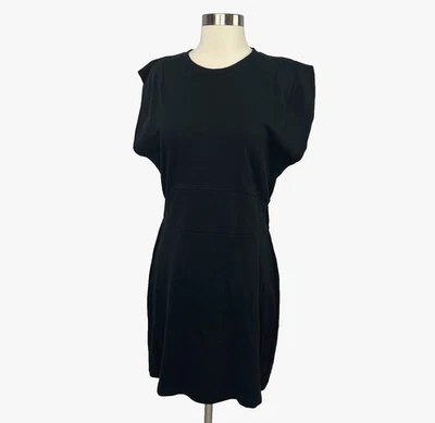 Anthropologie 全新带标签 Grey State Pippa 迷你休闲连衣裙黑色 2 码 = 中号 — 第 1/4 张图片