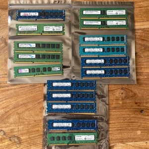 Job Lot 16x Mac Pro 4.1 5.1 RAM DIMMs PC3-10600E DDR3 1Gb 2Gb 4Gb 8Gb PC3-12800 - Photo 1/4