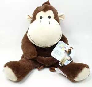 NEW Kids Plush Pack Monkey Zipper Storage Adjustable Animal Backpack Funhouse - Picture 1 of 4