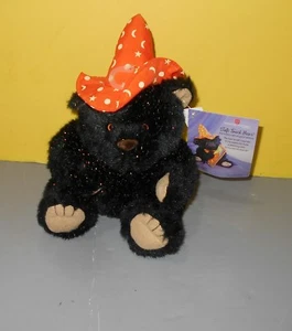 New American Greetings Soft Touch Bear Halloween Stuffed Plush Glow n Dark Hat - Picture 1 of 2