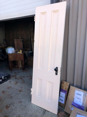 vintage c1880 four panel victorian era closet door original hardware 79” x 24” Cover