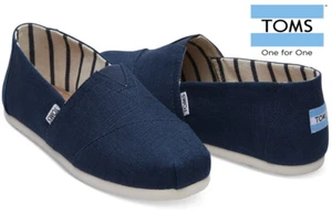 TOMS Mens Canvas Classics Slip On Espadrilles Majolica Blue Sizes UK 6 -13 - Picture 1 of 4