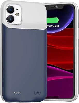 for iPhone 11 External Battery Case Power Bank Charging Cover Battery Pack - Image 1 of 4