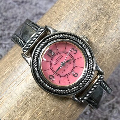 Женские кварцевые часы Ecclissi 23115 в кожаном корпусе из стерлингового серебра 28 мм 6 1/2 дюйма - Изображение 1 из 4