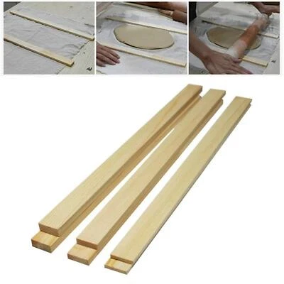6Pcs Lightweight Wooden Rolling Pin Guides Measuring Dough Strips for Biscuits - Image 1 of 4