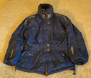 Abrigo Chaqueta Esquí De Colección Obermeyer Soho Azul Para Mujer Talla 10 Bordado Termolite - Imagen 1 de 20