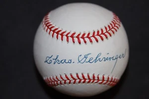 Charlie Chas Gehringer Autographed Official American League (Brown) Baseball PSA - Picture 1 of 3