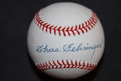 Charlie Chas Gehringer Autographed Official American League (Brown) Baseball PSA - Image 1 of 3