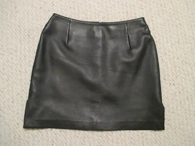 Hugo Buscati Black Leather Skirt Size 10  / Small - Image 1 of 4