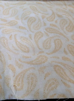 1 Yd Wildflowers in Spring by Connecting Threads Yellow Paisley Cotton Fabric - Image 1 of 4