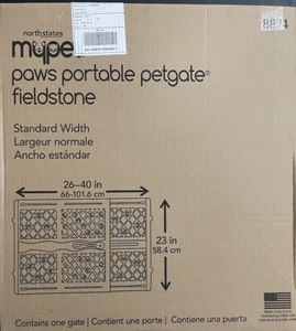 MYPET North States Paws tragbares Haustiertor - Fieldstone 26-40", 23" Höhe - Bild 1 von 3