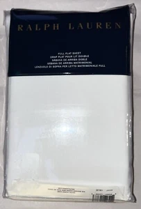 HOJA BLANCA NUEVA EN PAQUETE RALPH LAUREN PALMER PERCALE ONE FULL FLAT 464 TC $130 - Imagen 1 de 2