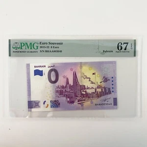 PMG 67 Superb Gem Unc - 0 Euro Souvenir Banknote Bahrain BHAA003040 Uncirculated - Picture 1 of 3