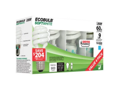 FEIT ELECTRIC CO FEIT Electric ECOBULB CFL Bulb 13 watts 900 lumens 2 in. L Soft White 4 pk