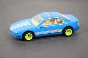 Hot Wheels BMW 850i BLUE Tan Interior Green Wheels LQQK VHTF - Picture 1 of 6
