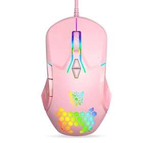 Wired USB Mouse Computer Mouse with RGB Lighting 4 Adjustable DPI Ergonomic O... - Picture 1 of 7